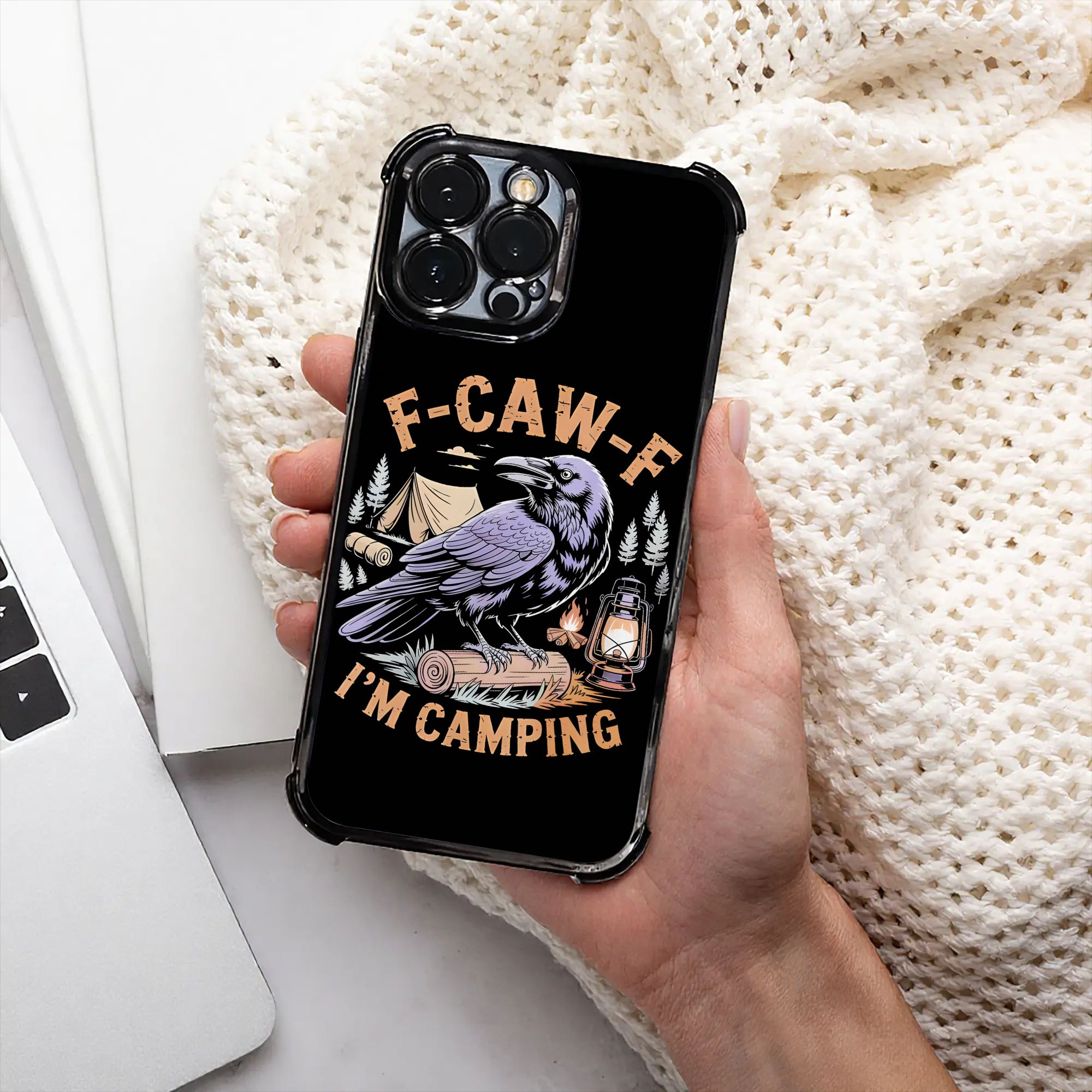 Outdoor Adventures - Capa de Telefone Engraçada com Corvo