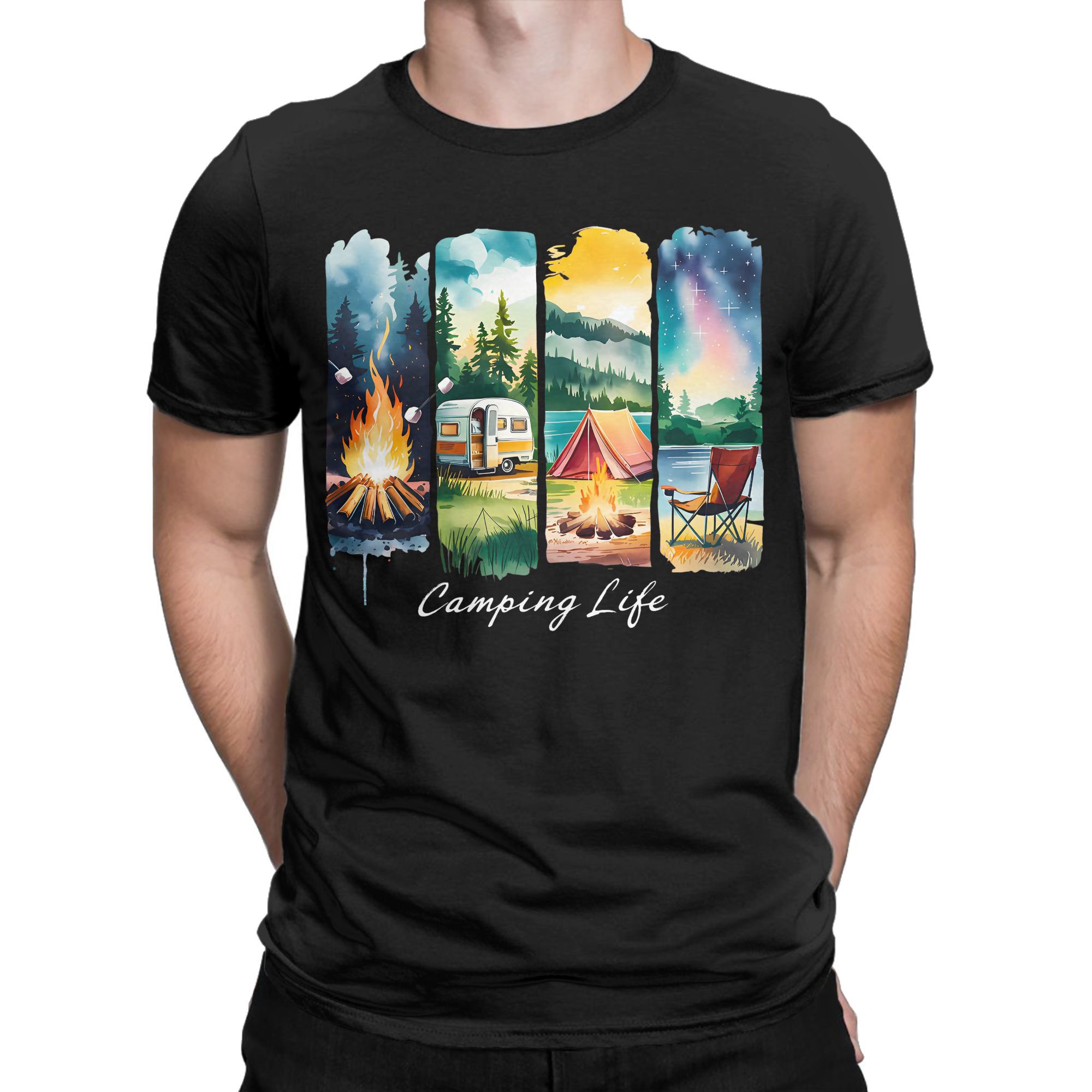 Outdoor Adventure Tent - Camiseta de vida de acampamento rv