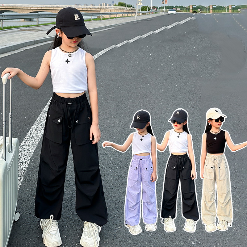 Outdoor Adventure Girls - Calças Cargo Leves para Meninas, à