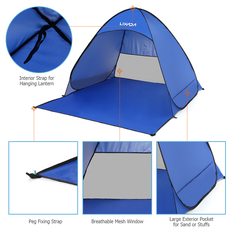 Lixada-automática instantânea  - Outdoor Adventure Tent avaliação e preço