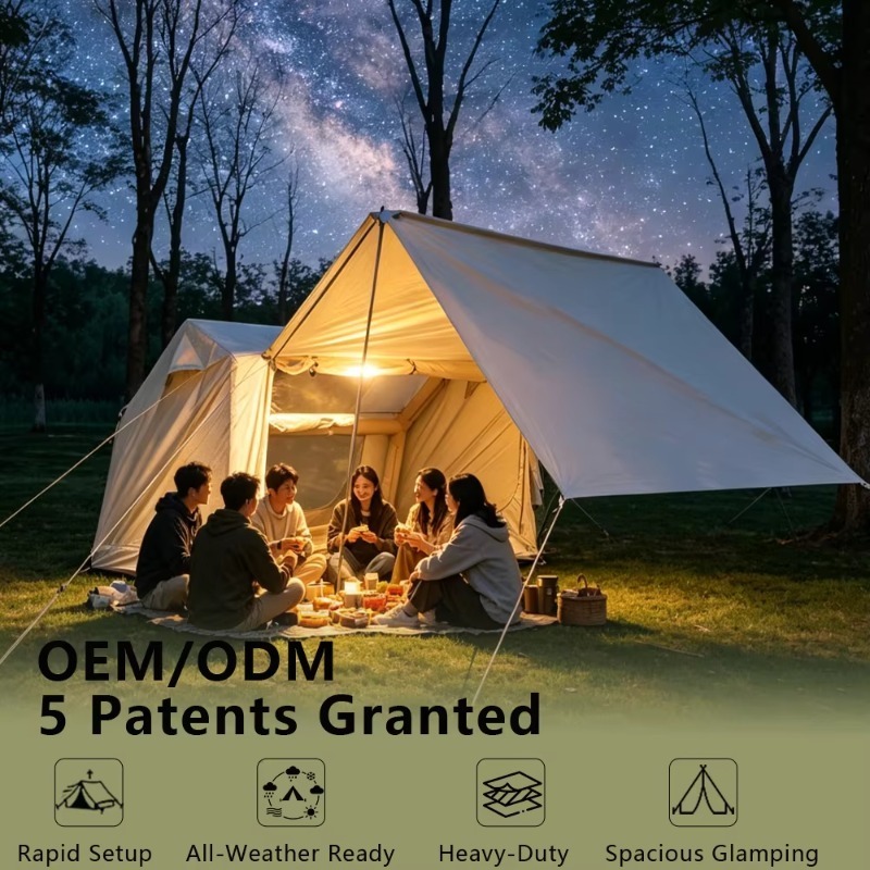 Espaçosa Tenda Inflável Famili - Outdoor Adventure Logo avaliação e preço